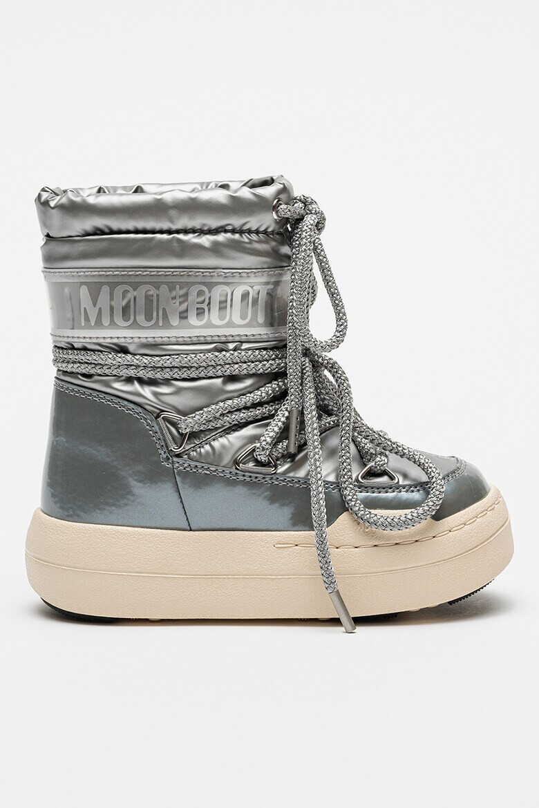 Moon Boot Зимни ботуши Park с лого - Сребрист - Pepit.bg