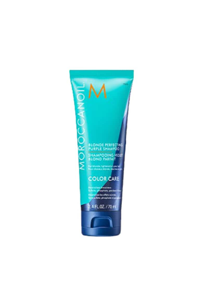 Moroccanoil Blonde Perfecting Purple шампоан за руса изрусена или бяла/сива коса - Pepit.bg