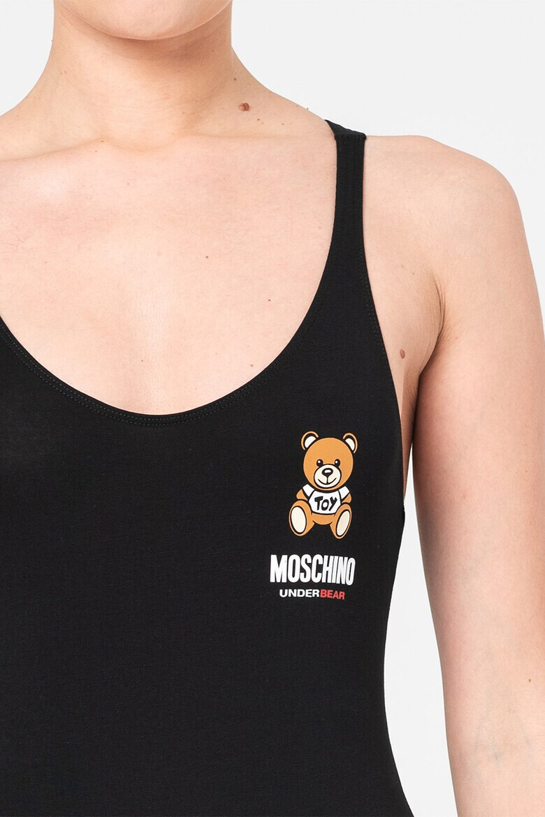 Moschino Боди с изрязан гръб и лого - Pepit.bg