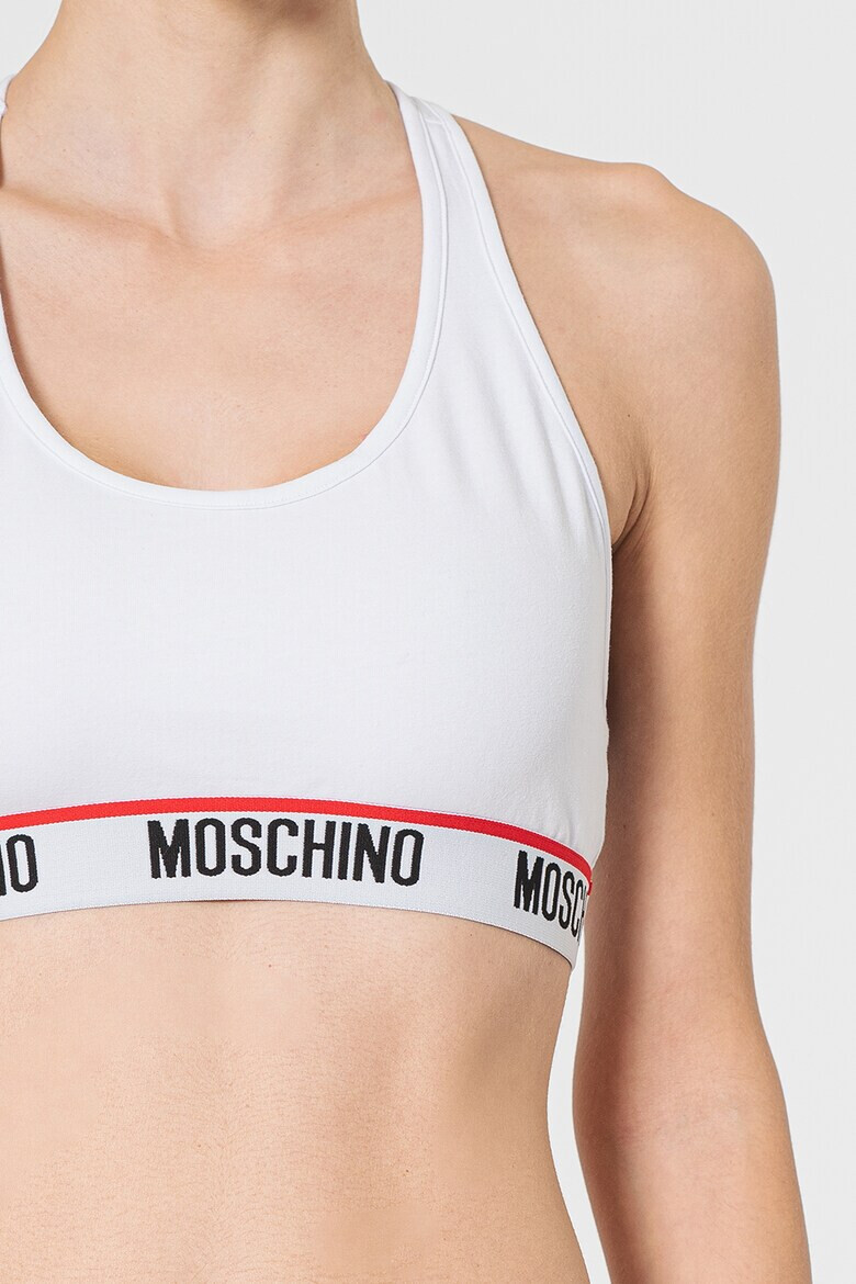 Moschino Бюстие с изрязан гръб и лого - Pepit.bg