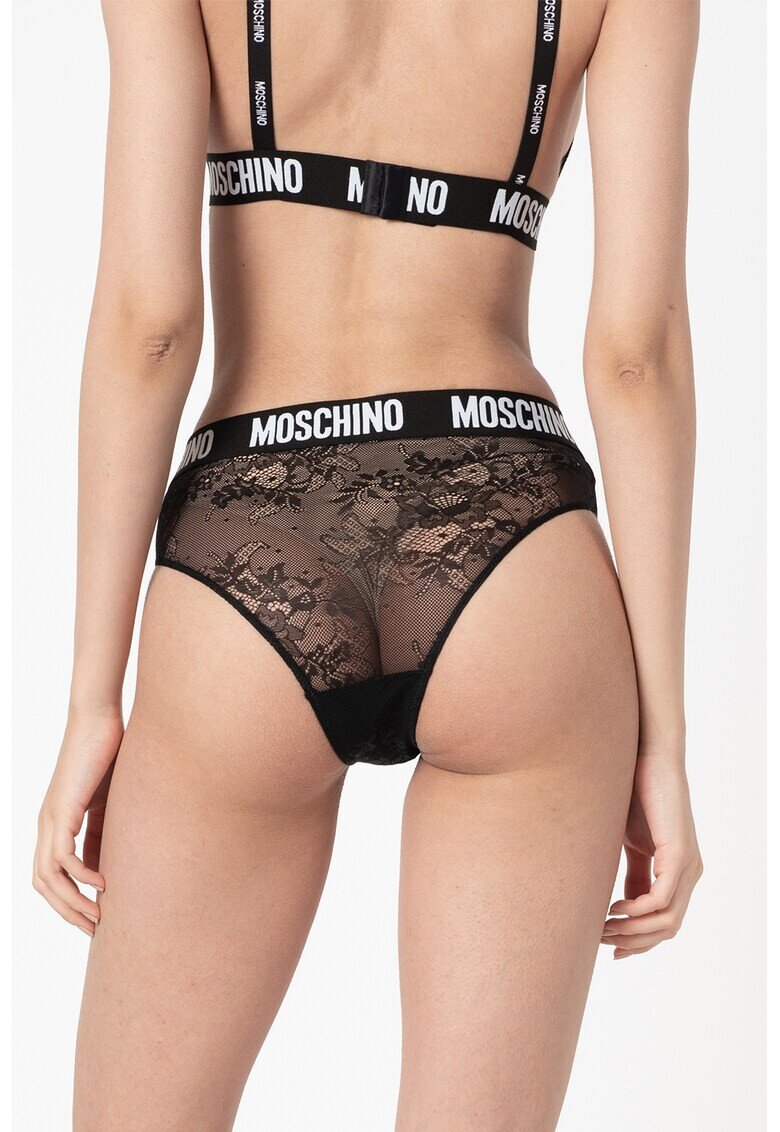 Moschino Дантелен сутиен с триъгълни чашки - Pepit.bg