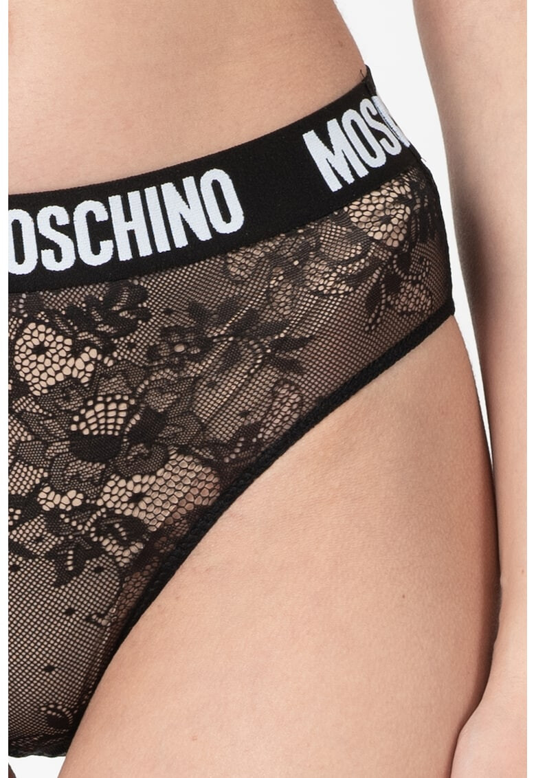 Moschino Дантелен сутиен с триъгълни чашки - Pepit.bg