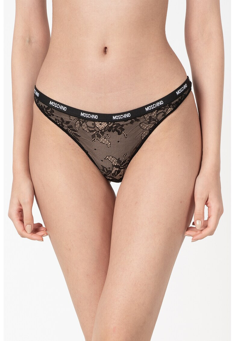 Moschino Дантелени бикини с лого - Pepit.bg