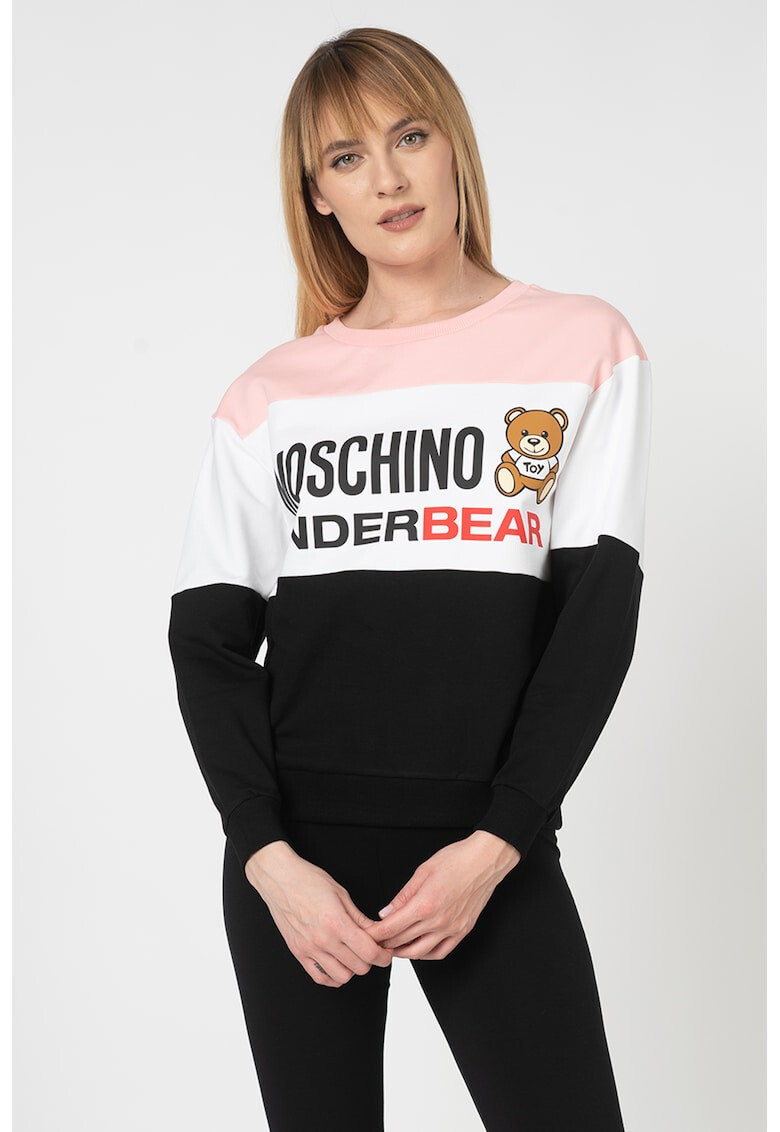 Moschino Домашен суитшърт с цветен блок и лого - Pepit.bg