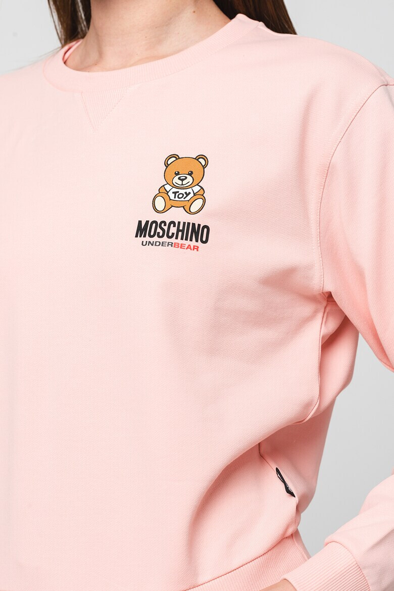 Moschino Домашен суитшърт с овално деколте и лого - Pepit.bg