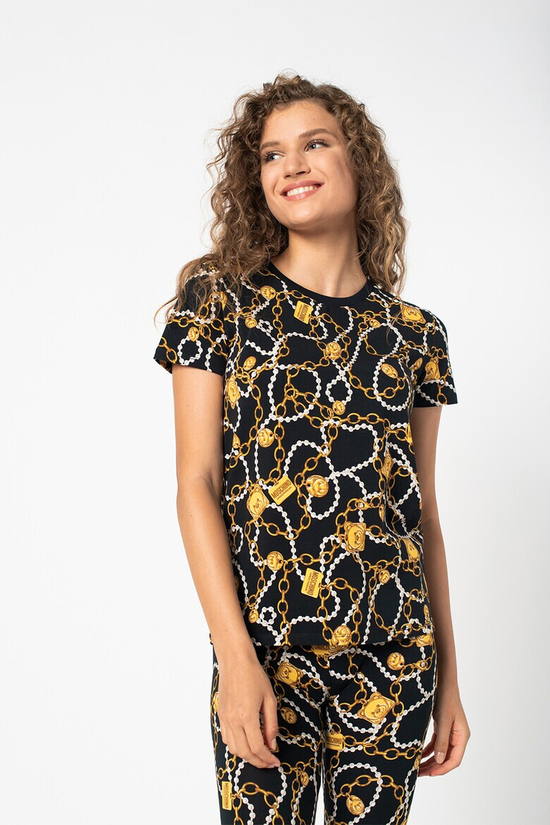Moschino Домашна тениска с десен - Pepit.bg