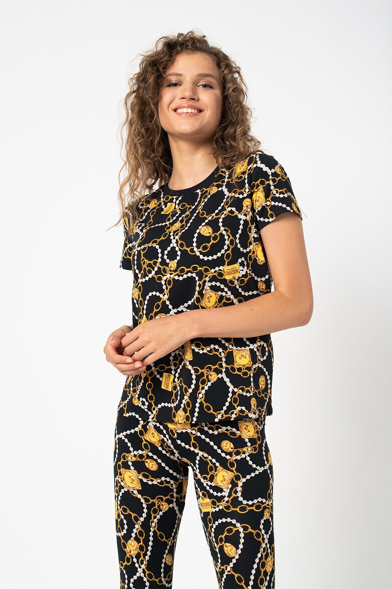 Moschino Домашна тениска с десен - Pepit.bg