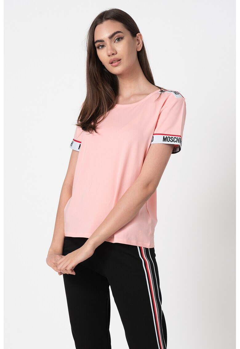 Moschino Домашна тениска с еластични ленти - Pepit.bg