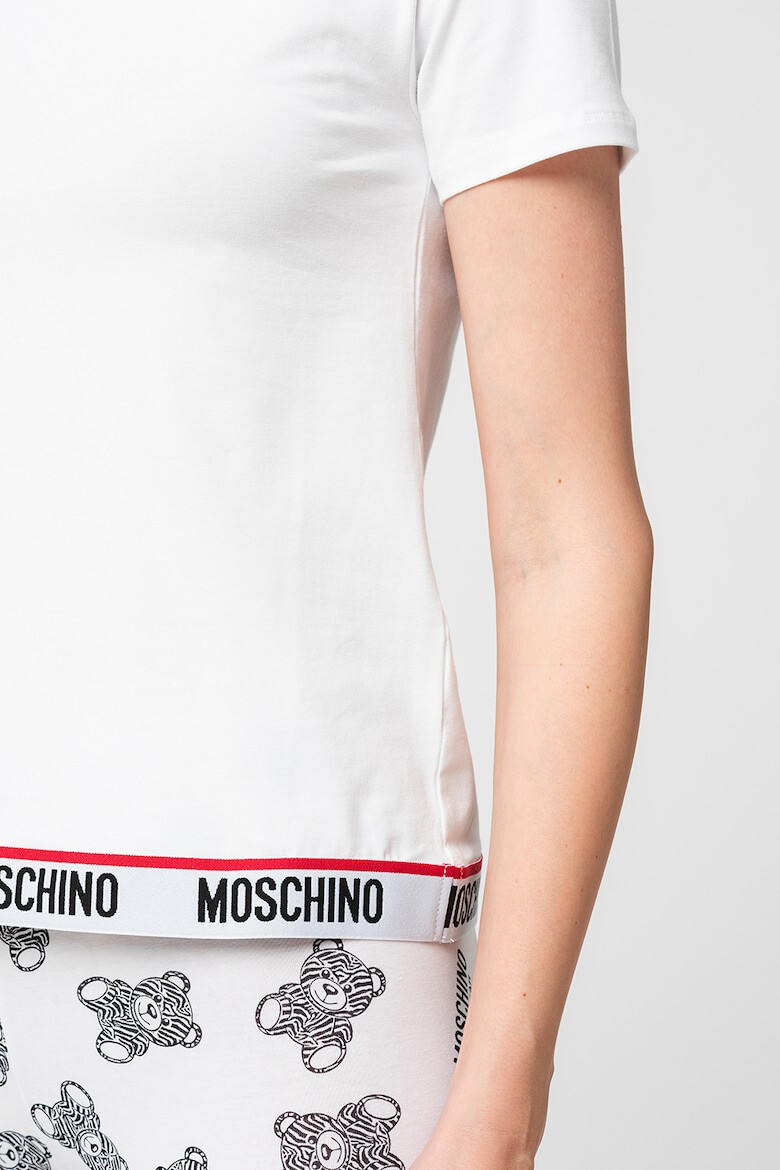 Moschino Домашна тениска с памук и лого - Pepit.bg