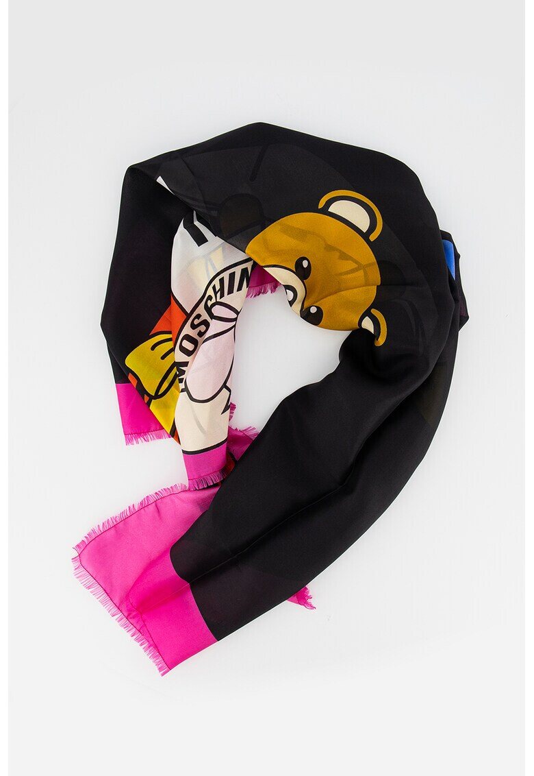 Moschino Копринен шал с лого - Pepit.bg