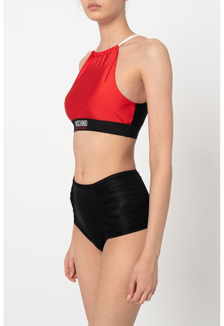 Moschino Къс топ с лого - Pepit.bg