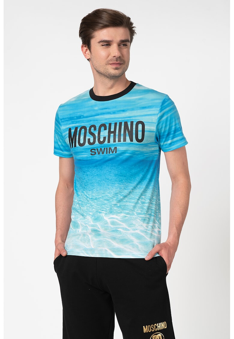 Moschino Плажна тениска с лого - Pepit.bg