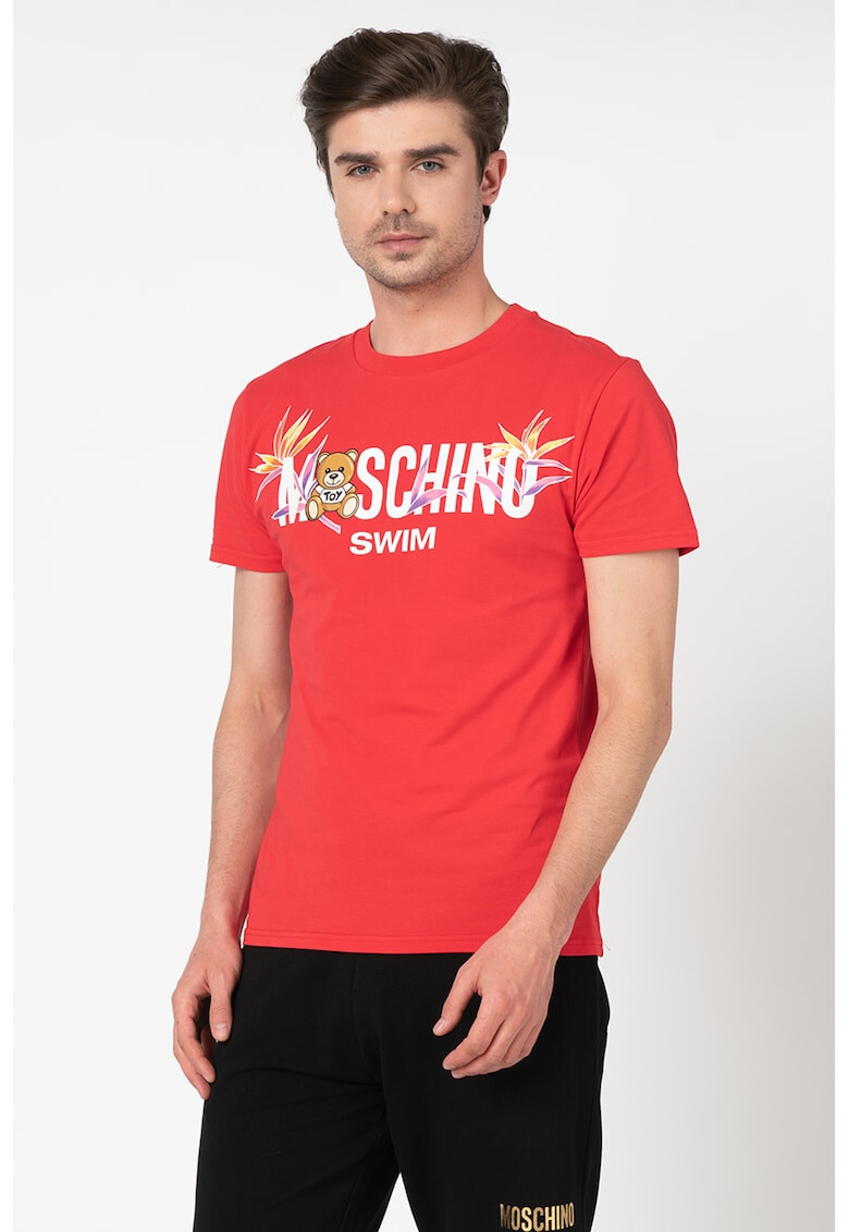 Moschino Плажна тениска с лого - Pepit.bg