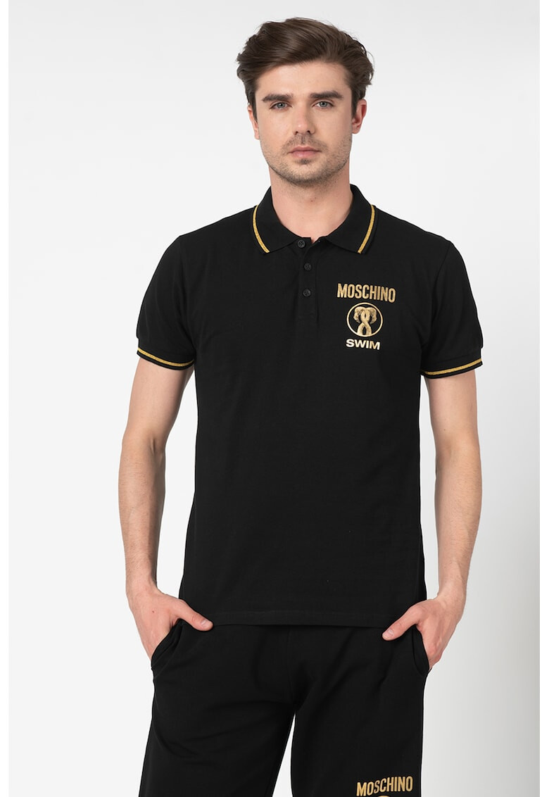 Moschino Плажна тениска с яка - Pepit.bg