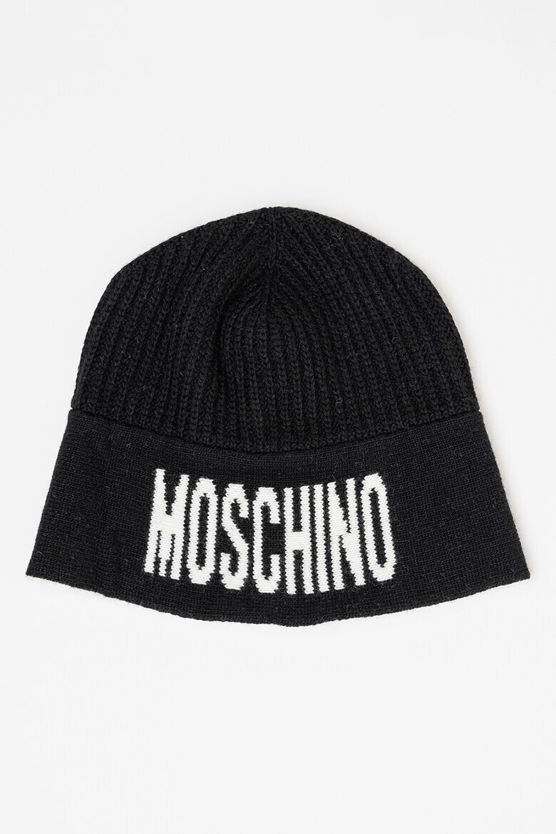 Moschino Плетена шапка с лого - Pepit.bg
