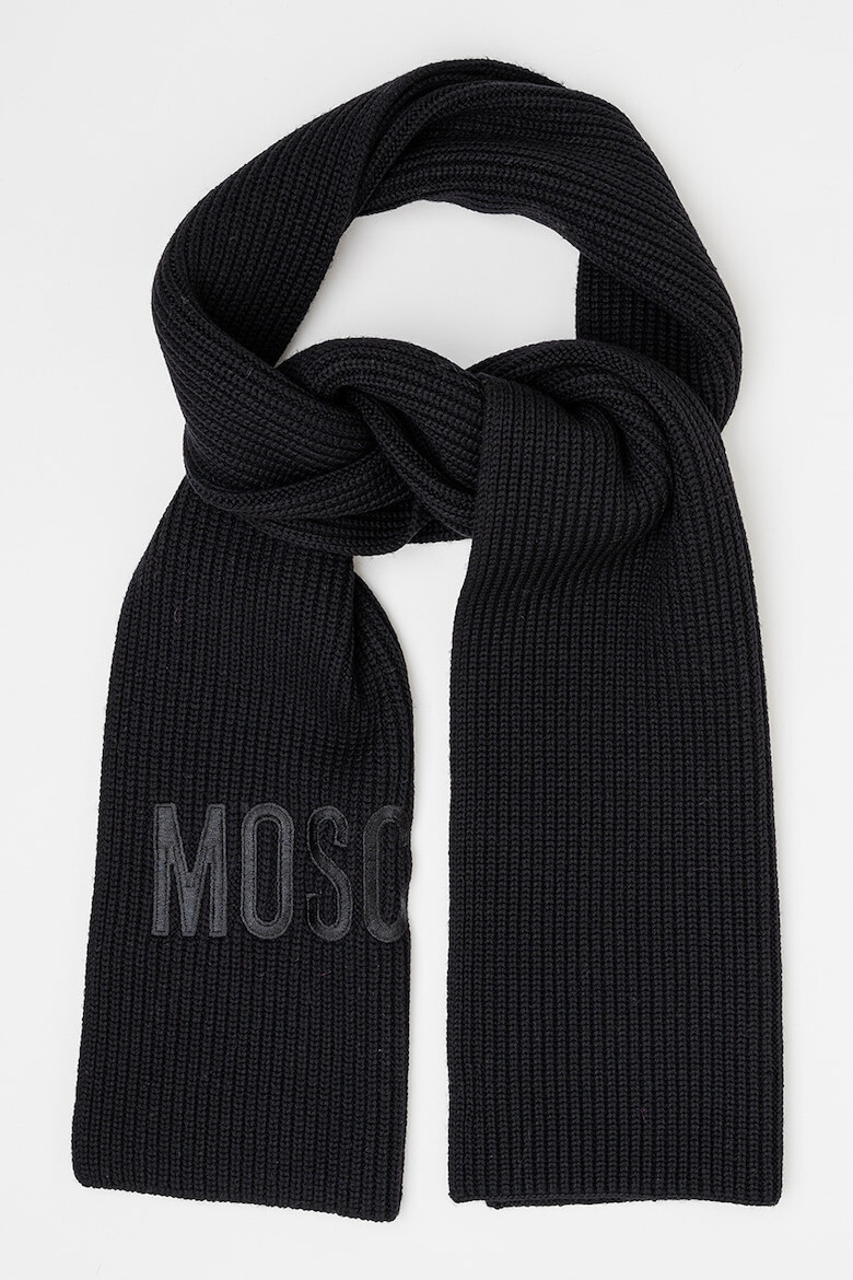 Moschino Рипсен шал с лого - Pepit.bg