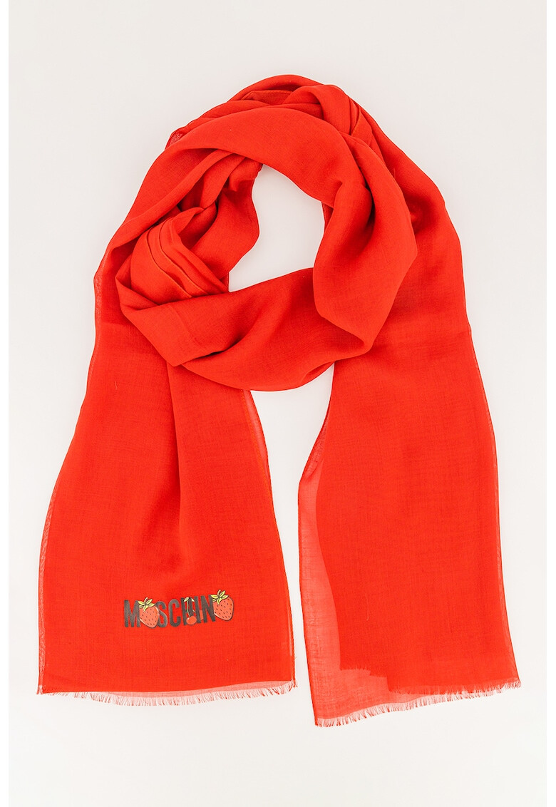 Moschino Шал от модал с лого - Pepit.bg