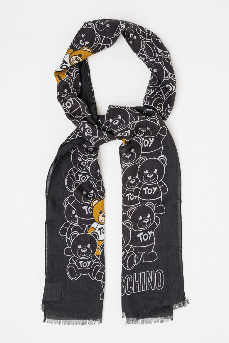 Moschino Шал с модал и лого - Pepit.bg