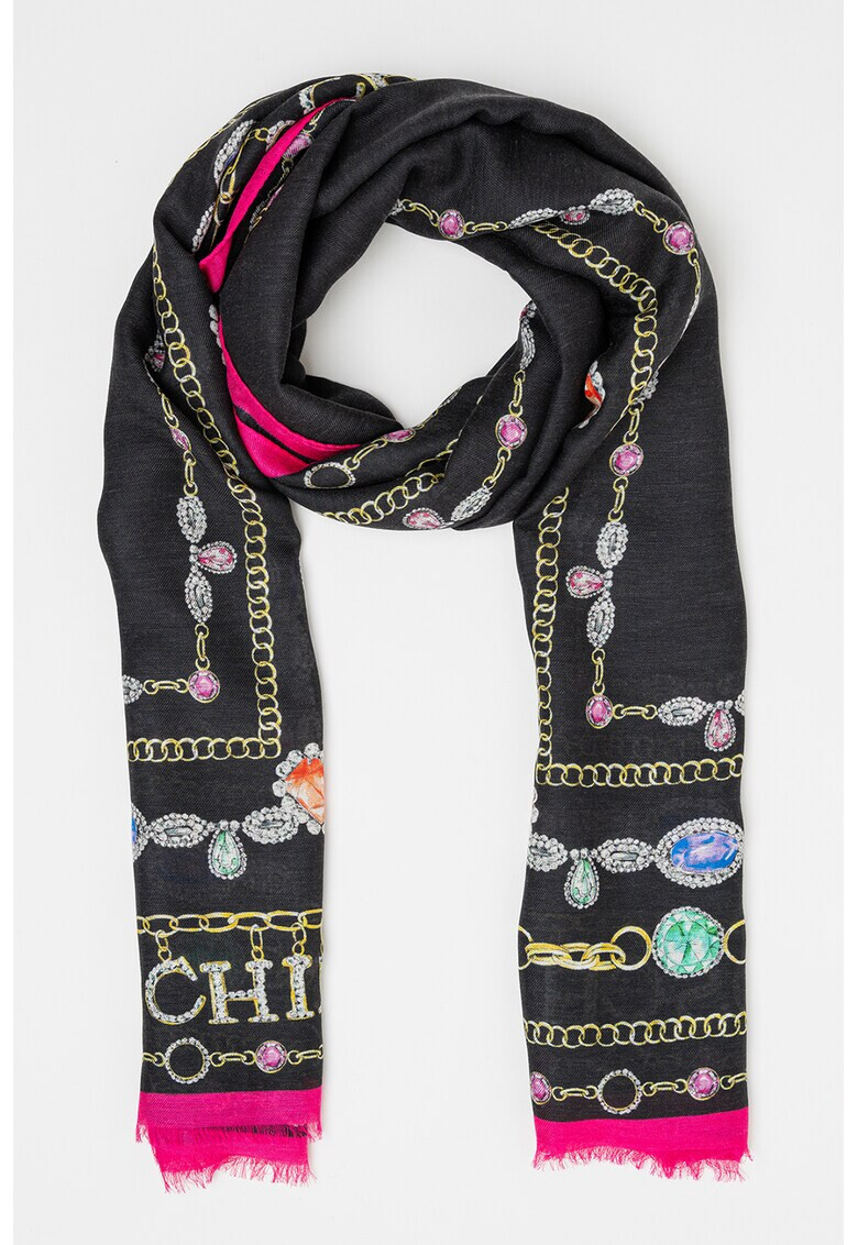 Moschino Шал с модал и принт - Pepit.bg