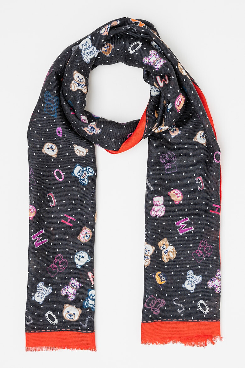 Moschino Шал с модал и принт - Pepit.bg