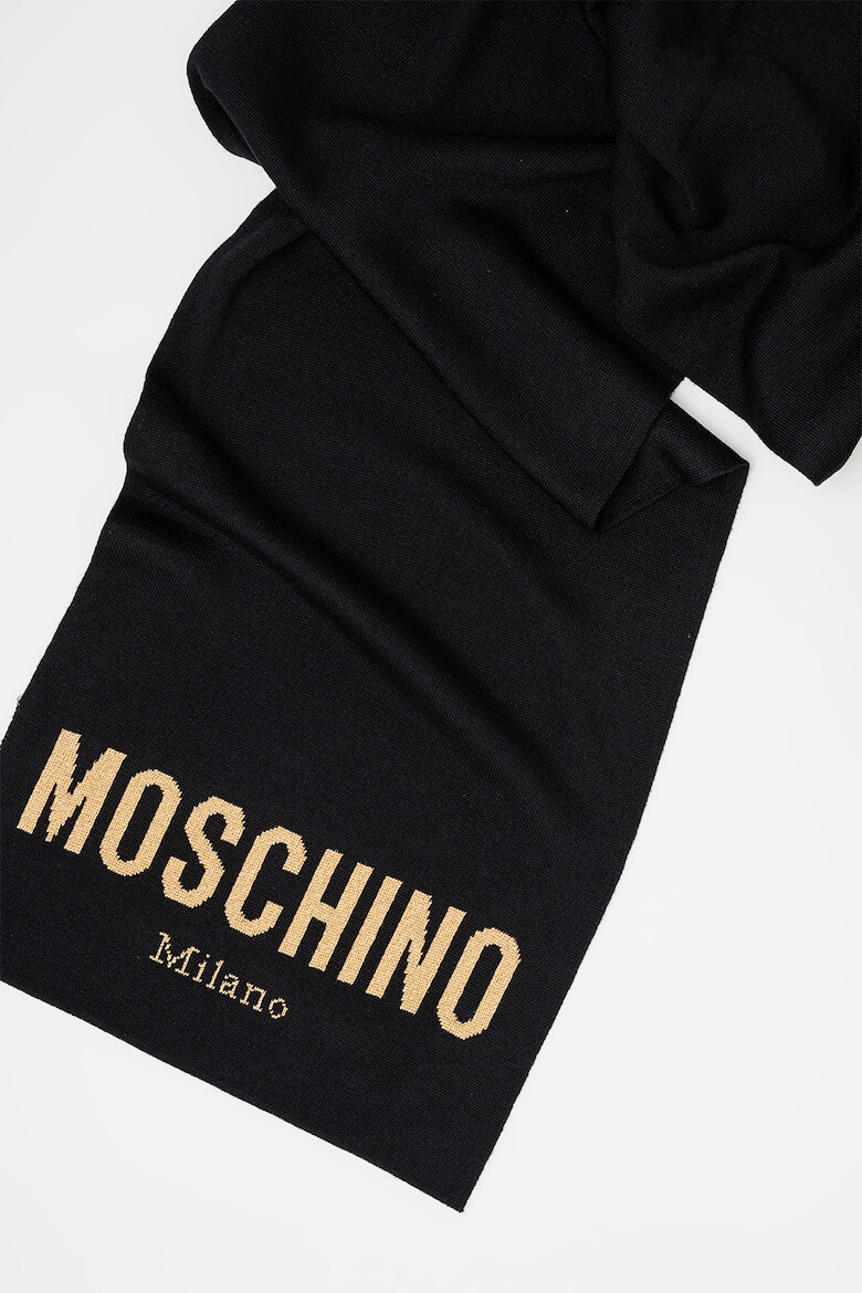 Moschino Шал с вълна и лого - Pepit.bg