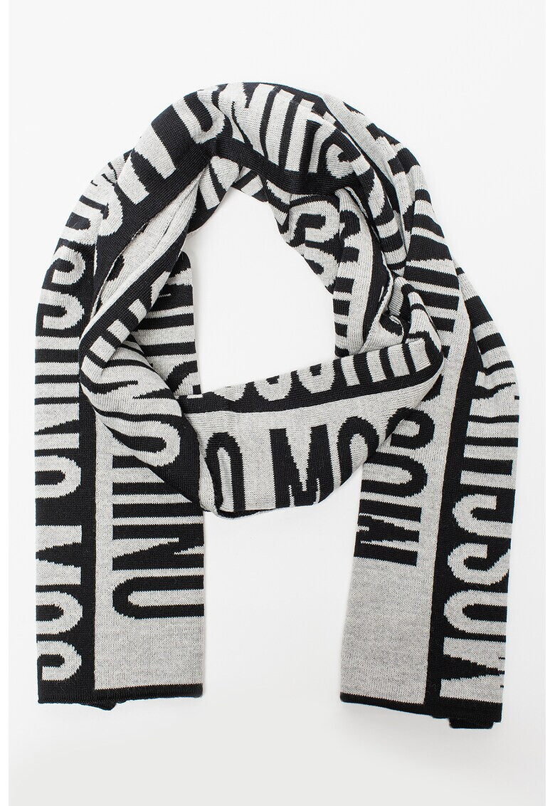Moschino Шал с вълна с лого - Pepit.bg