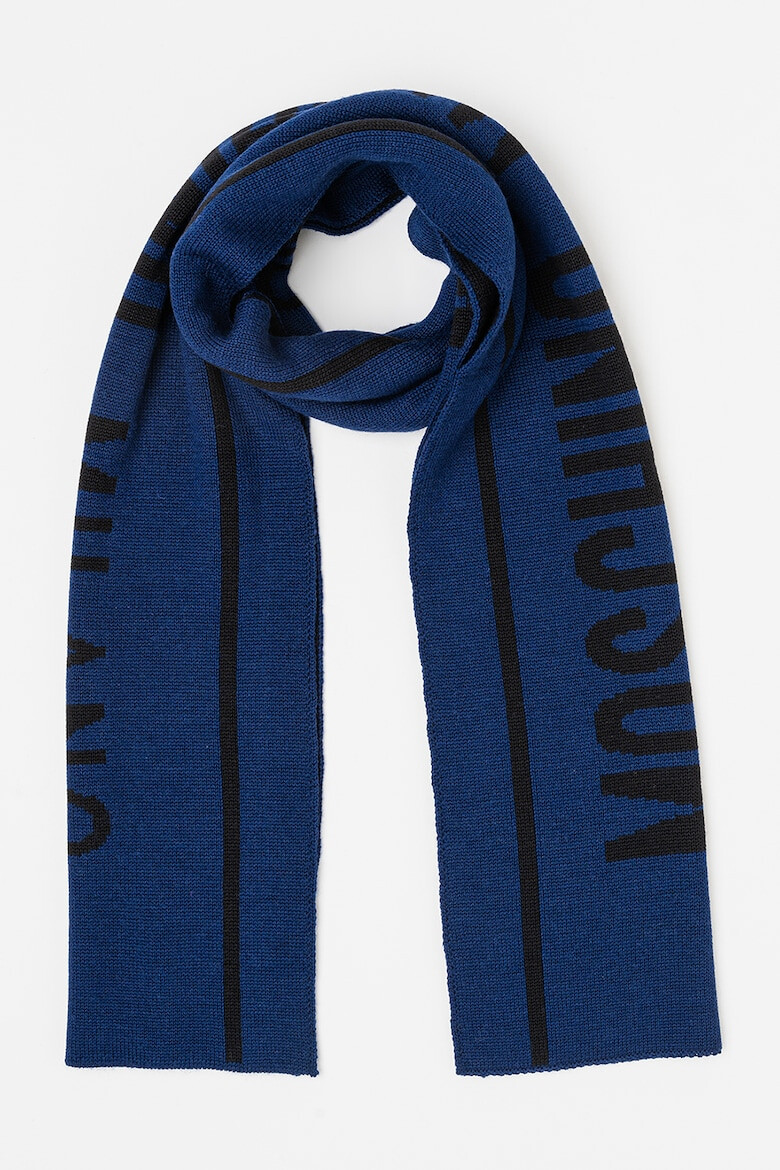 Moschino Шал с вълна с лого - Pepit.bg