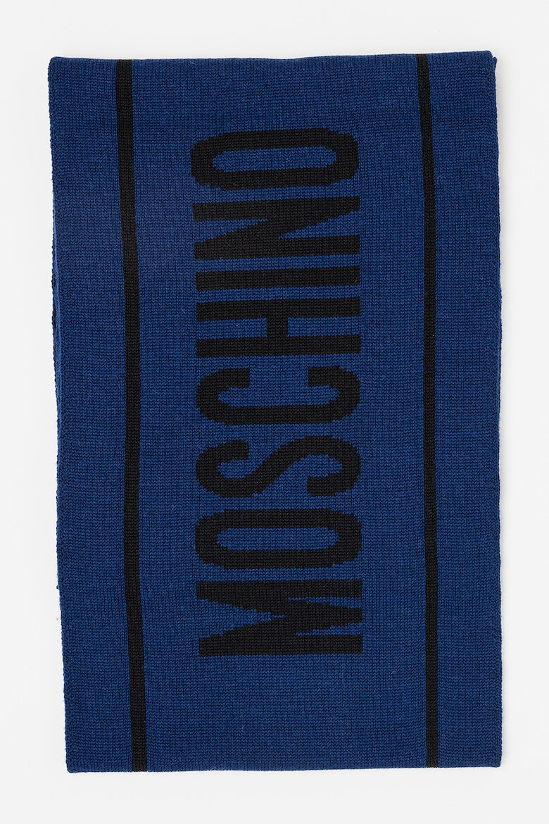 Moschino Шал с вълна с лого - Pepit.bg
