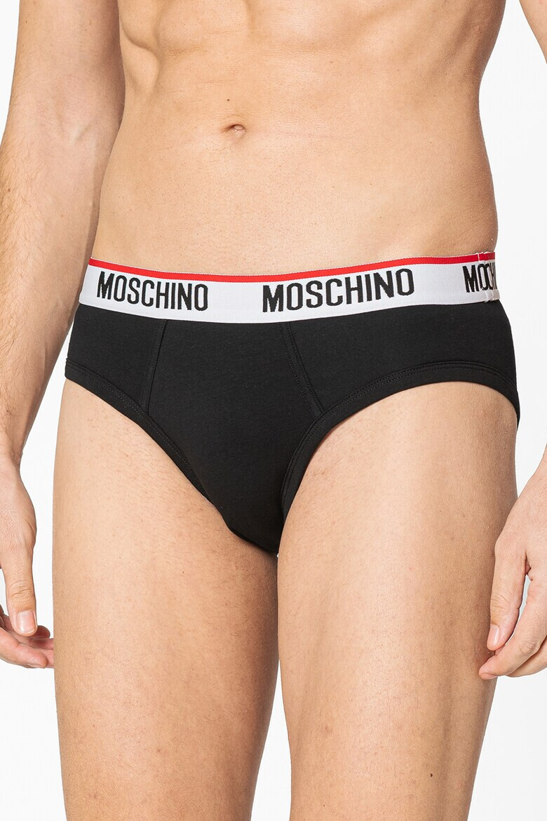 Moschino Слипове с контрастна талия с лого - 2 чифта - Pepit.bg