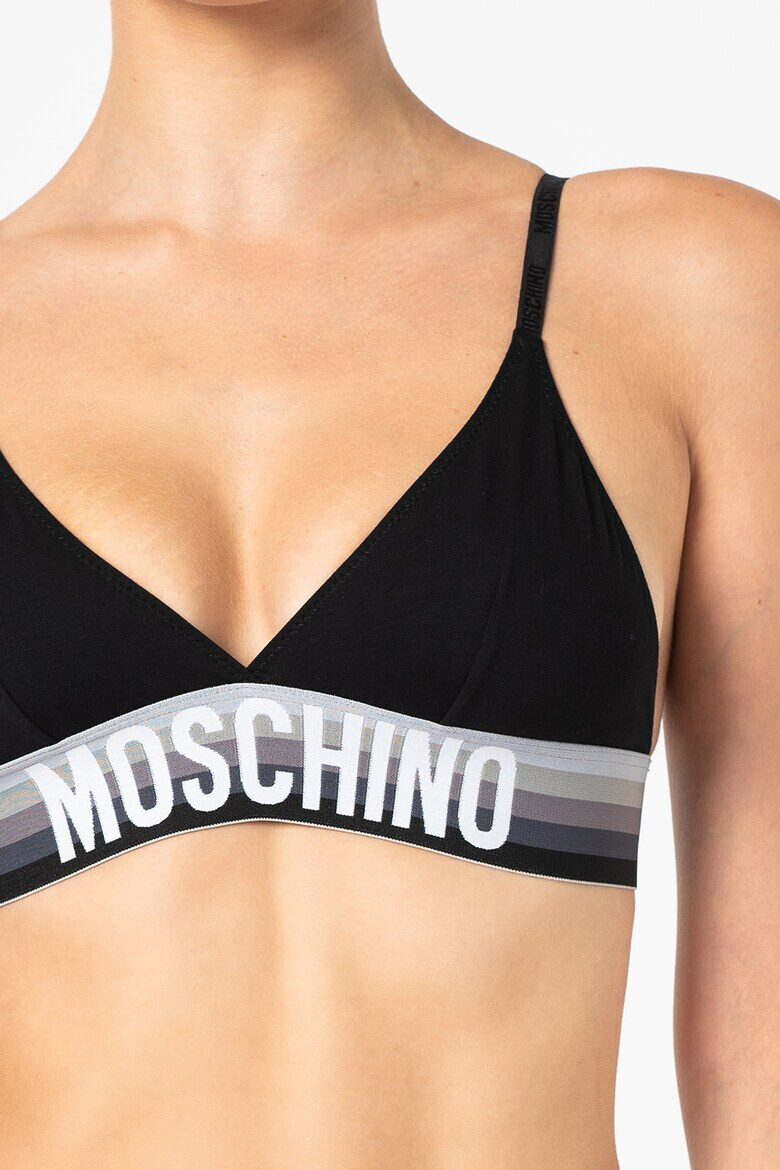 Moschino Сутиен с триъгълни чашки и лого - Pepit.bg