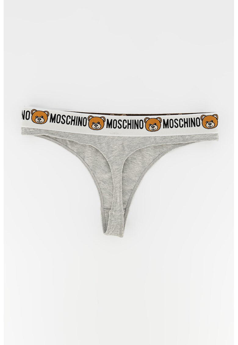 Moschino Танга с еластична талия с лого - 2 чифта - Pepit.bg