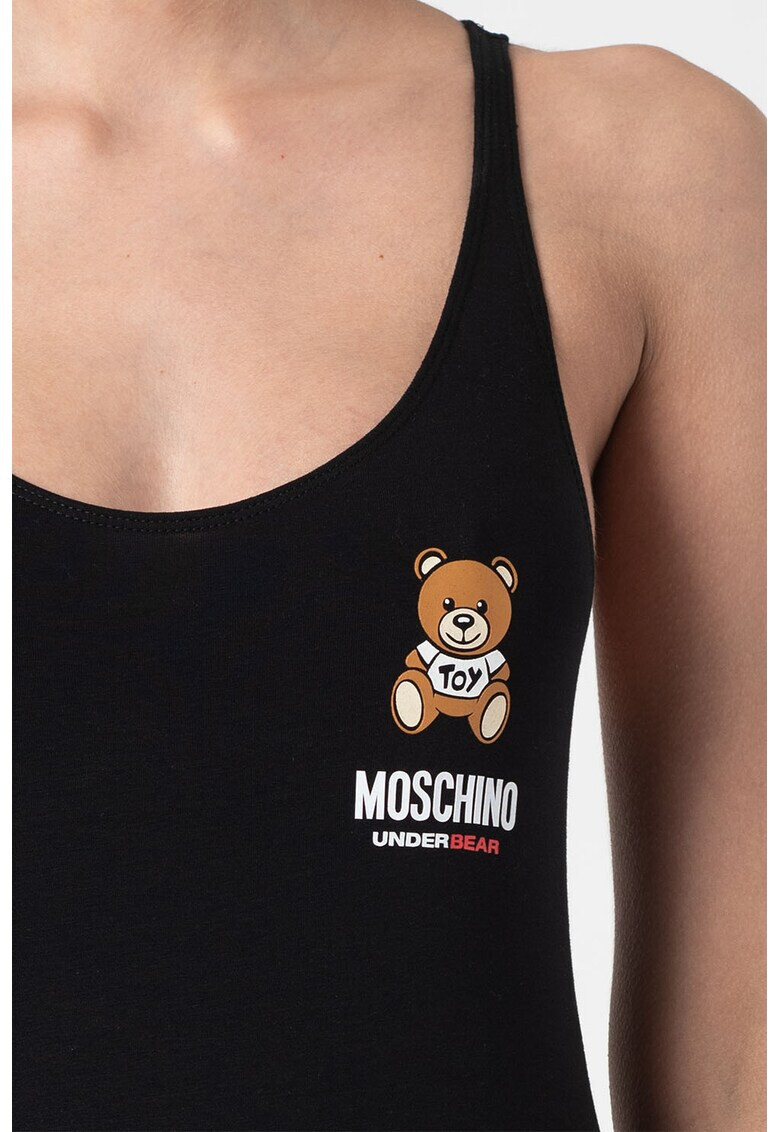 Moschino Топ тип боди с лого - Pepit.bg