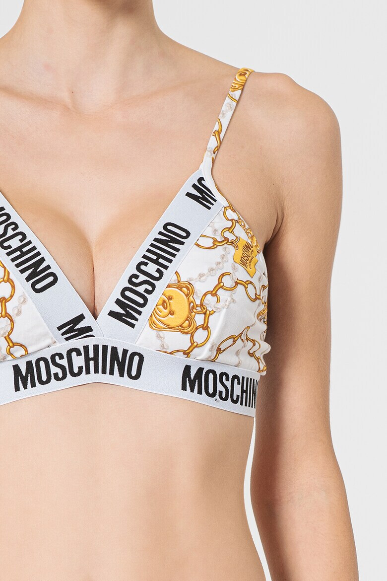 Moschino Триъгълен сутиен с лого - Pepit.bg