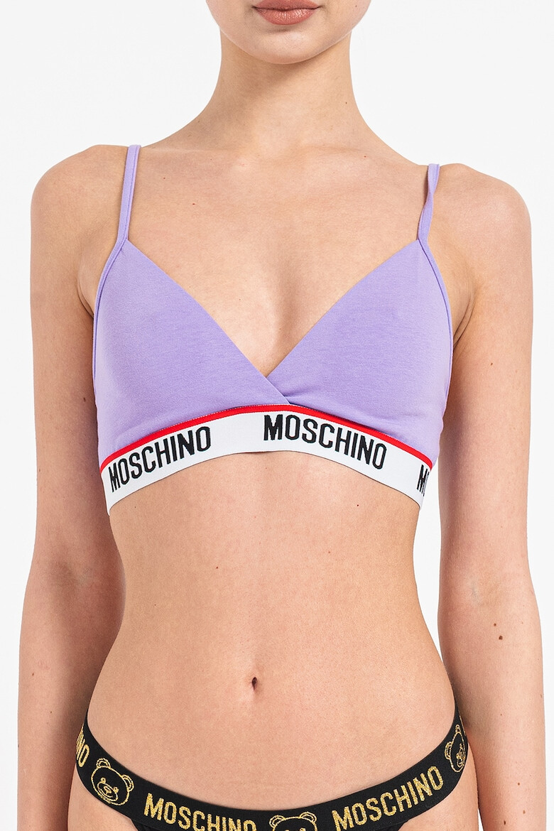 Moschino Триъгълен сутиен с лого - Pepit.bg