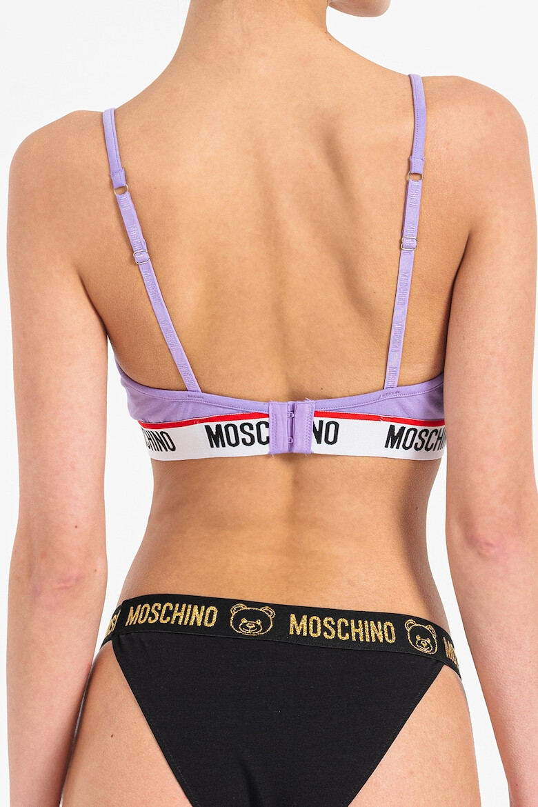 Moschino Триъгълен сутиен с лого - Pepit.bg