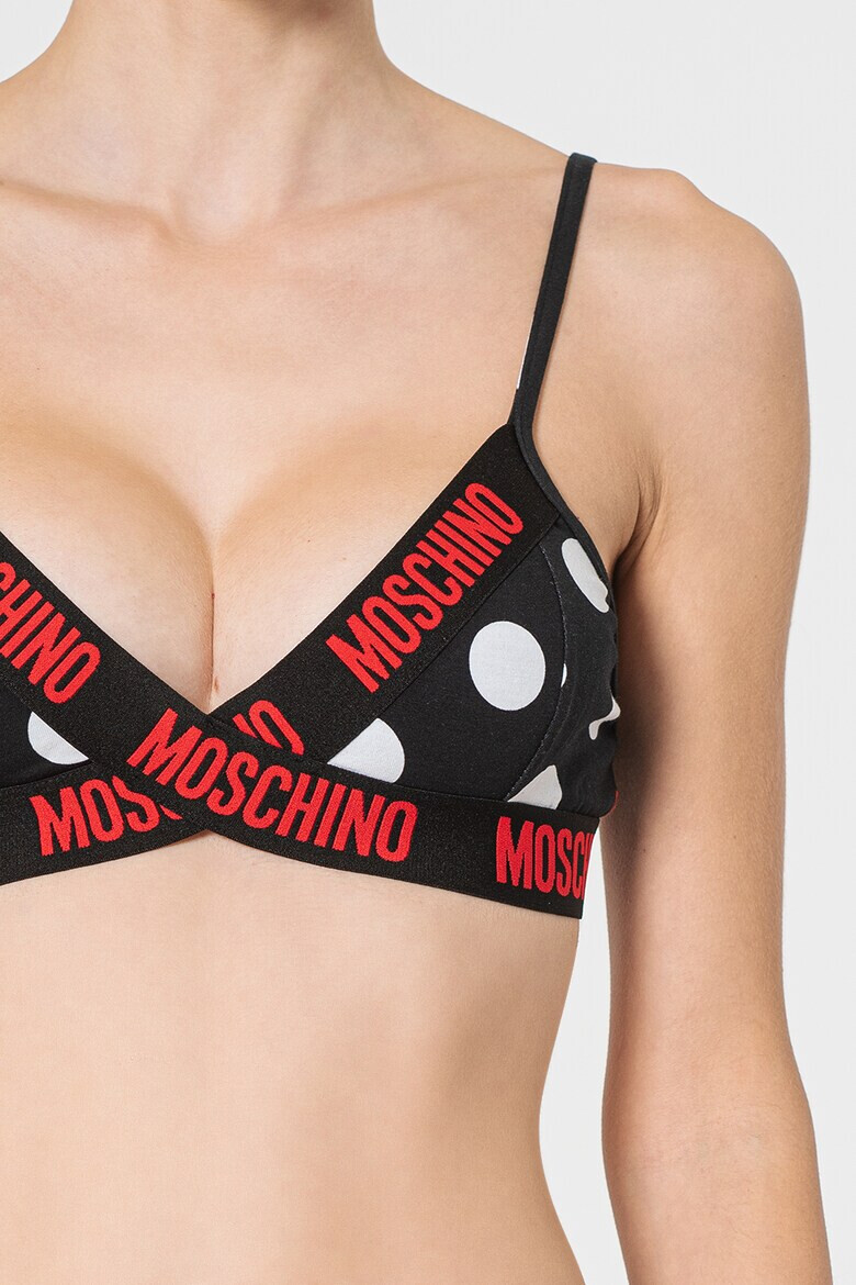 Moschino Триъгълен сутиен с лого - Pepit.bg