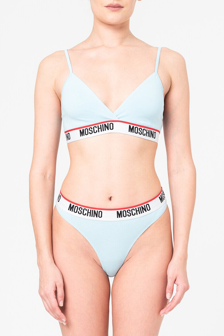 Moschino Триъгълен сутиен с лого - Pepit.bg