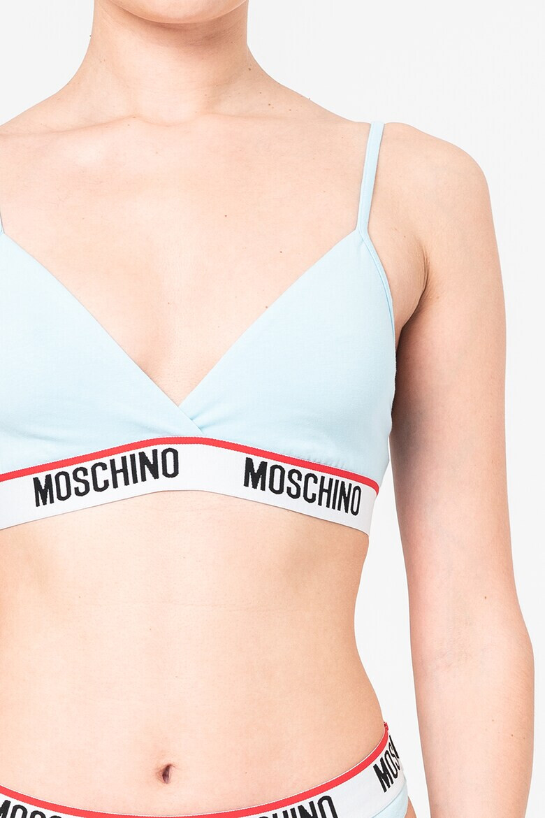 Moschino Триъгълен сутиен с лого - Pepit.bg