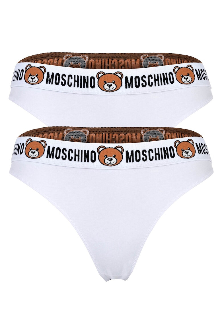 MOSCHINO Underwear Бикини с лого - 2 чифта - Pepit.bg