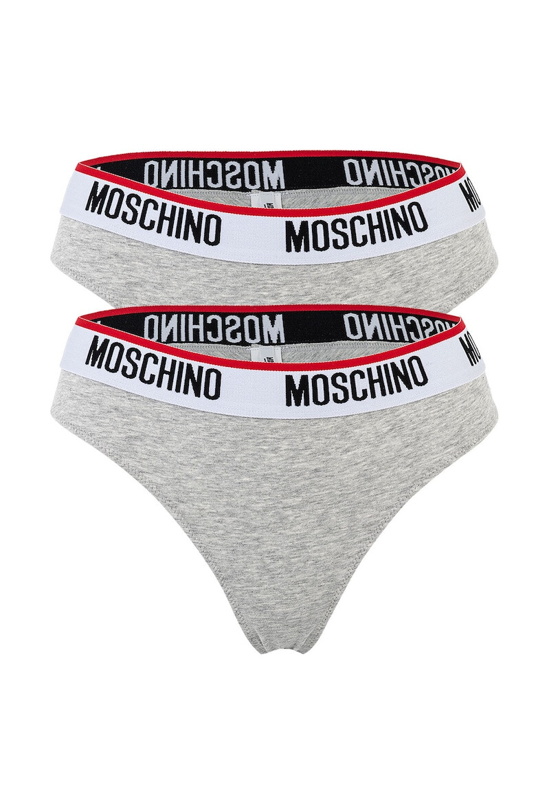 MOSCHINO Underwear Бикини тип бразилиана с памук - 2 чифта - Pepit.bg