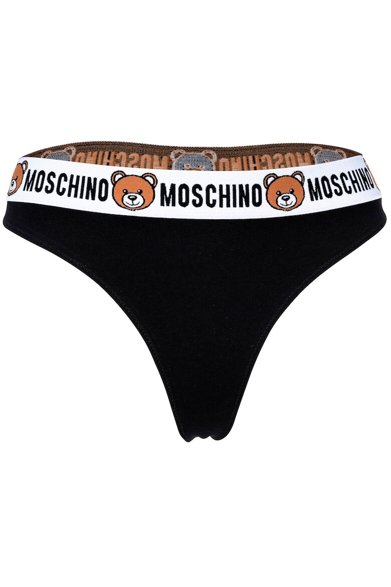 MOSCHINO Underwear Танга с лого на талията - 2 чифта - Pepit.bg