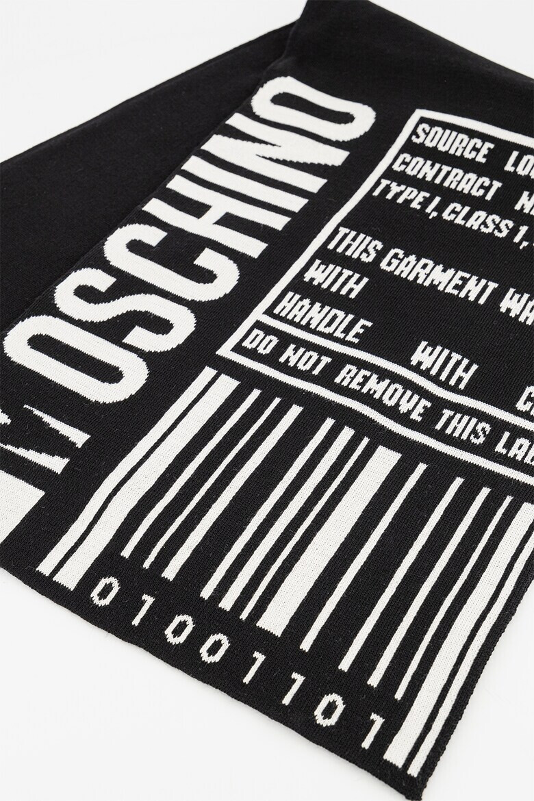 Moschino Вълнен шал с лого - Pepit.bg