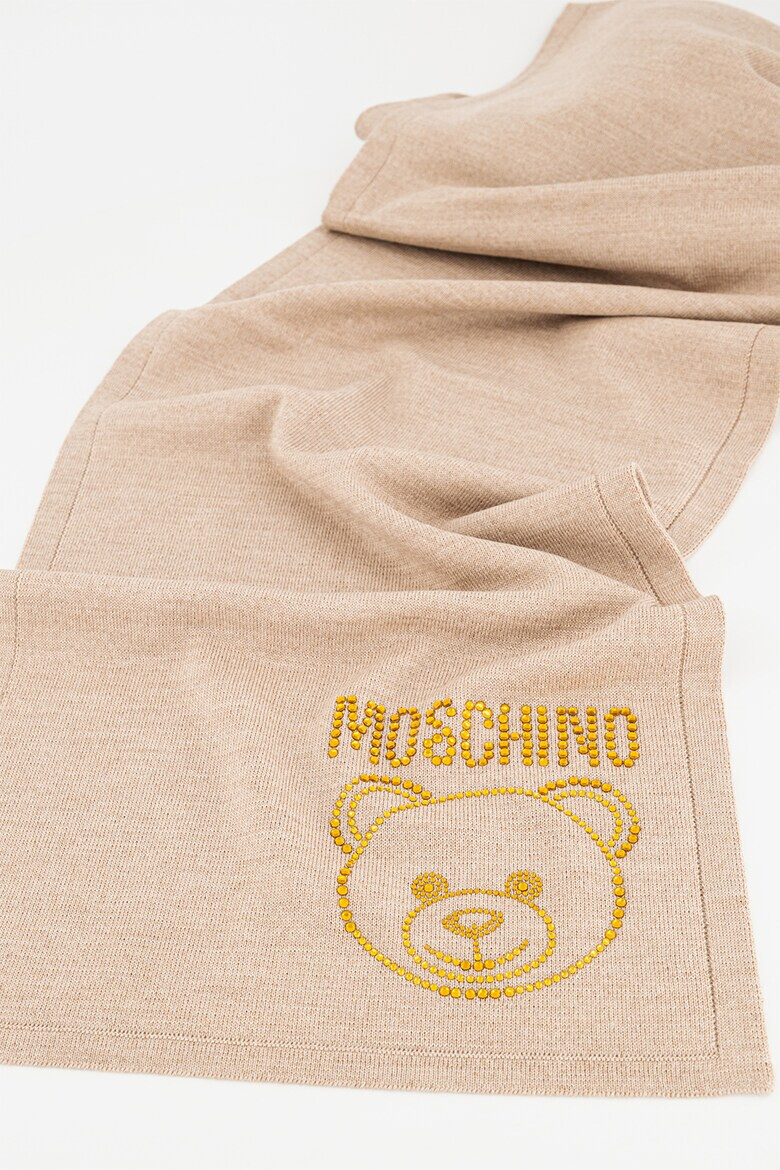 Moschino Вълнен шал с лого - Pepit.bg