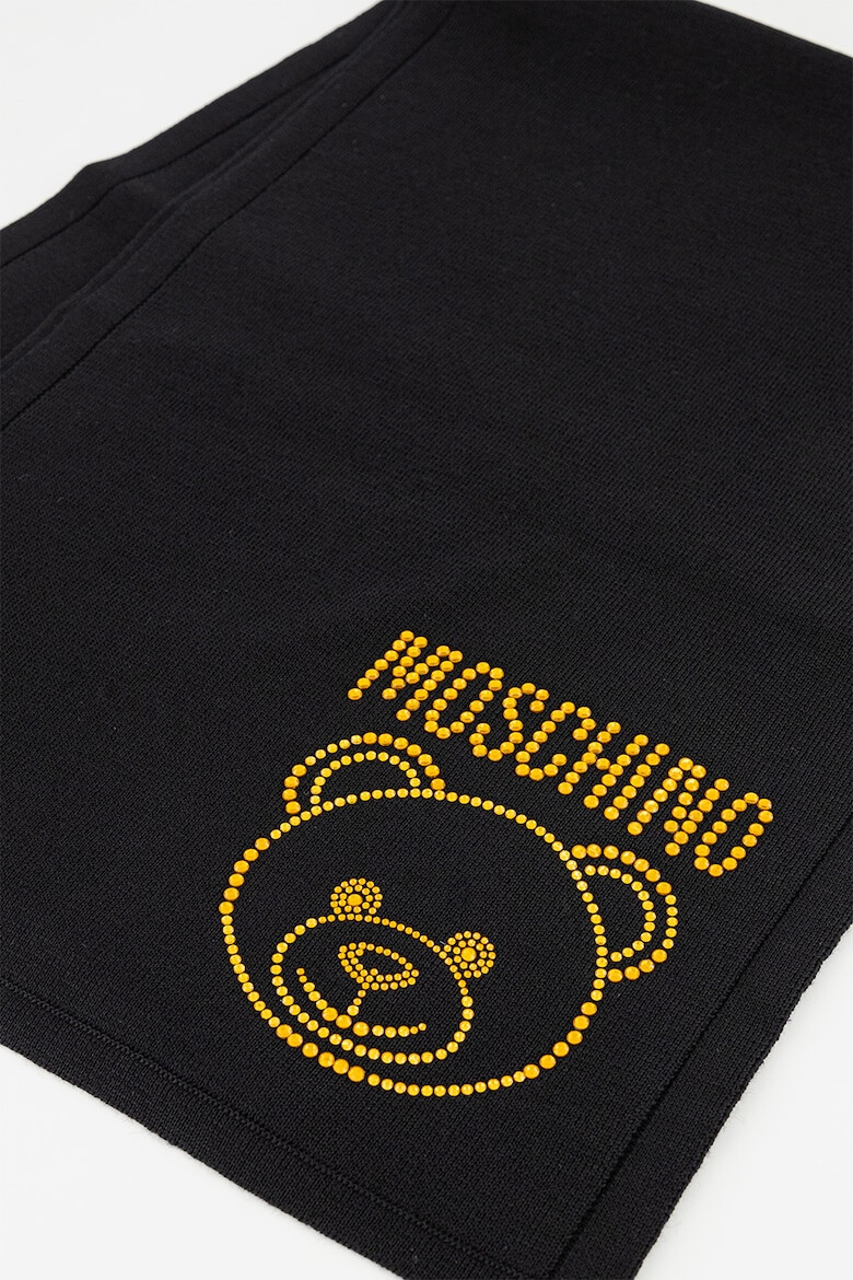 Moschino Вълнен шал с лого - Pepit.bg