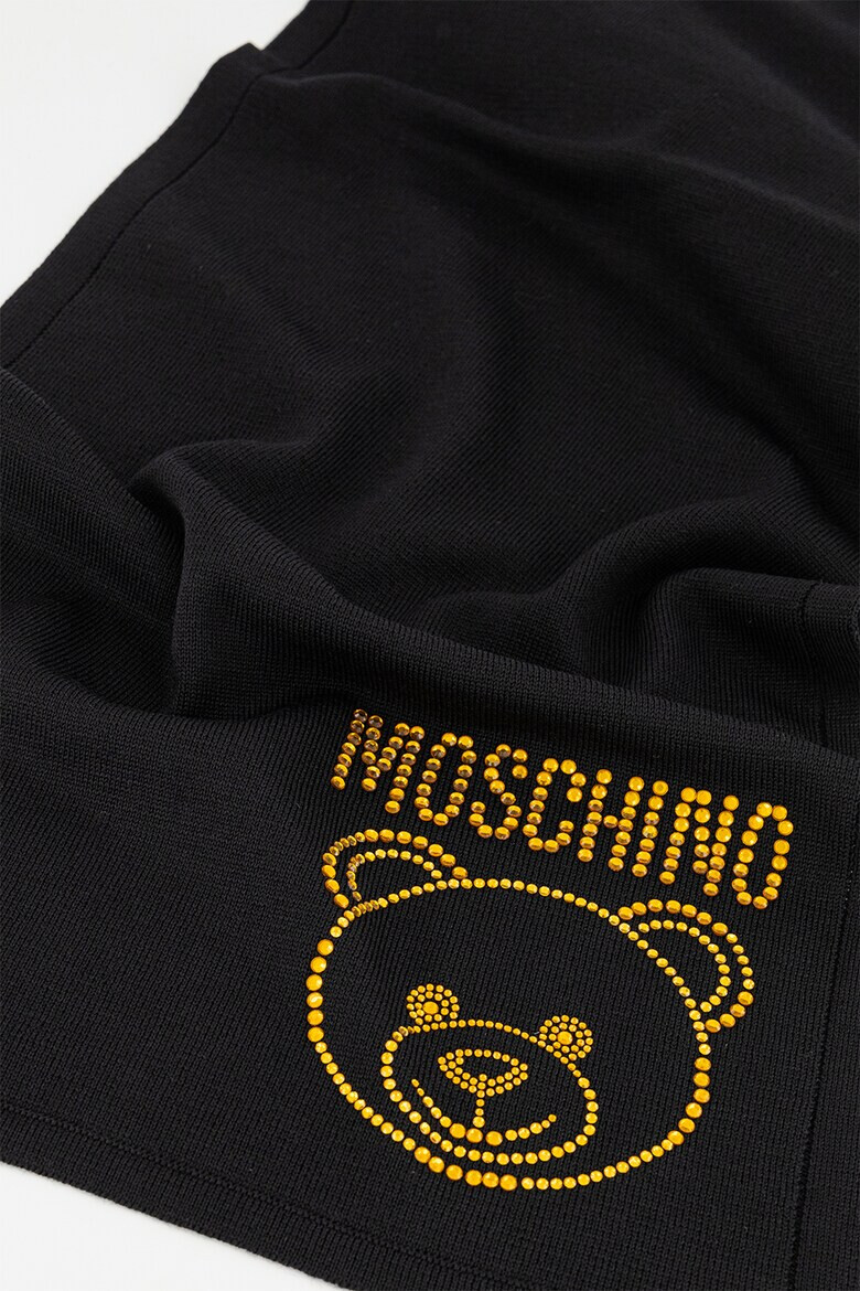 Moschino Вълнен шал с лого - Pepit.bg