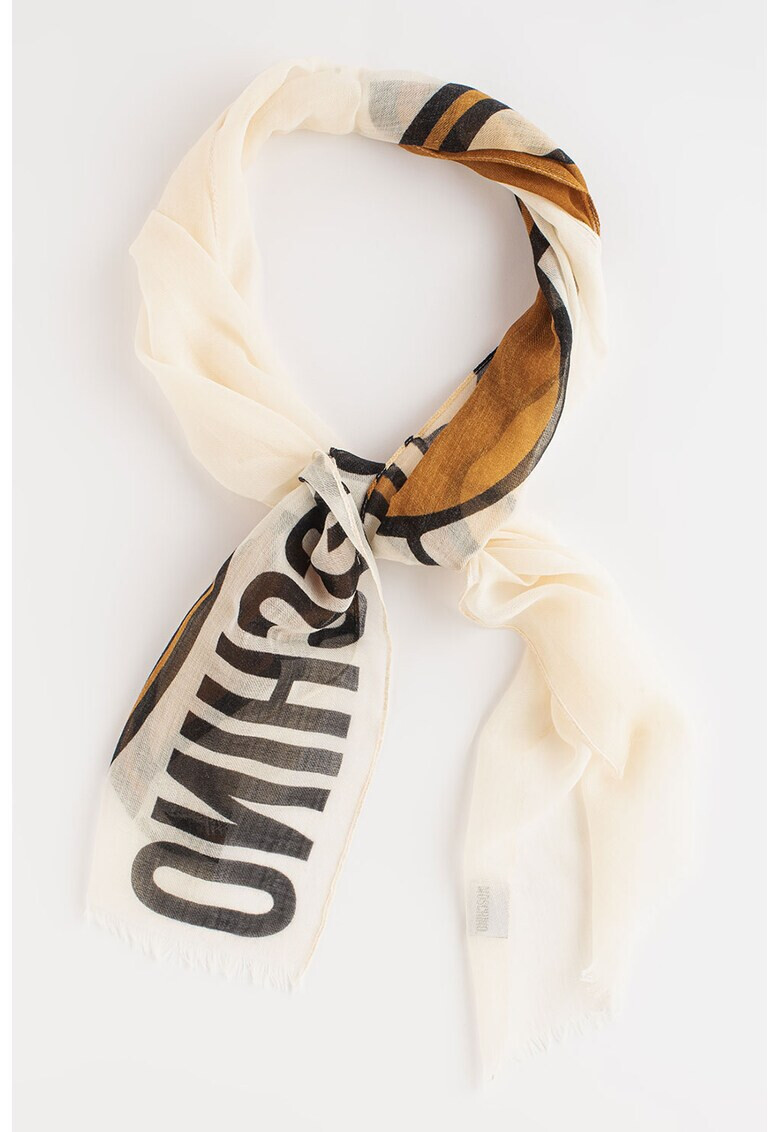 Moschino Вълнен шал с лого - Pepit.bg