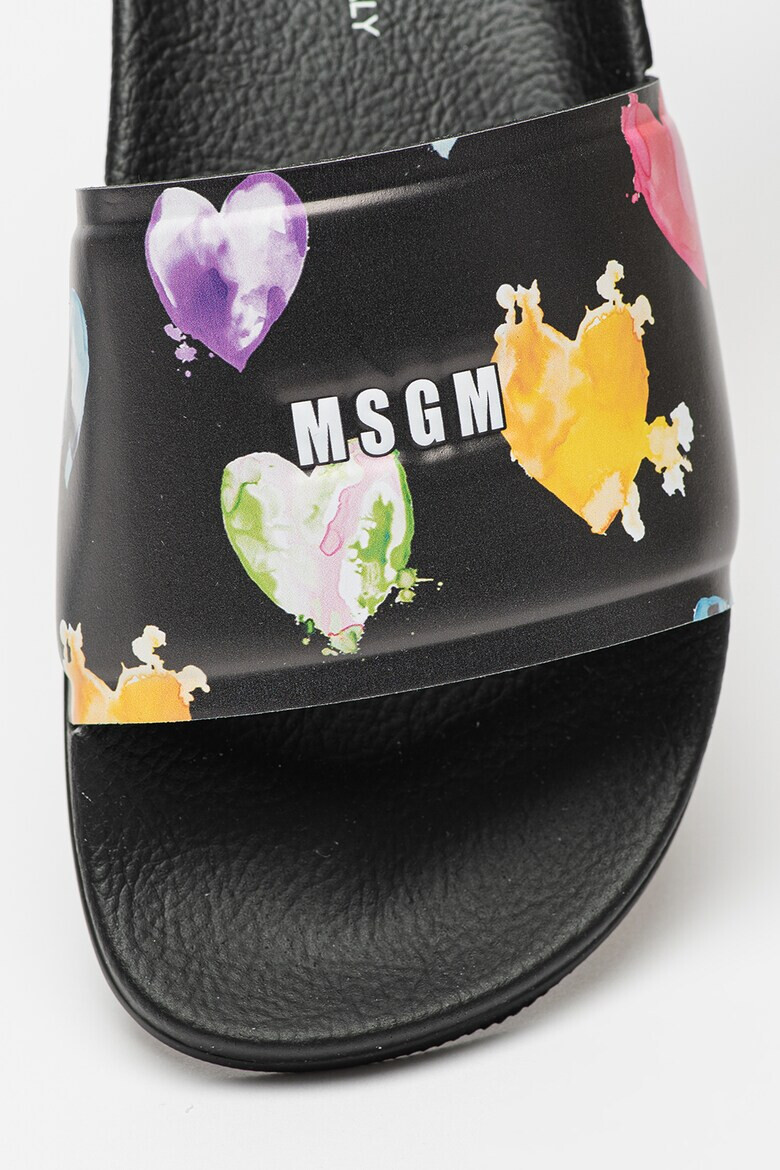 MSGM Гумени чехли със сърцевидна щампа - Pepit.bg