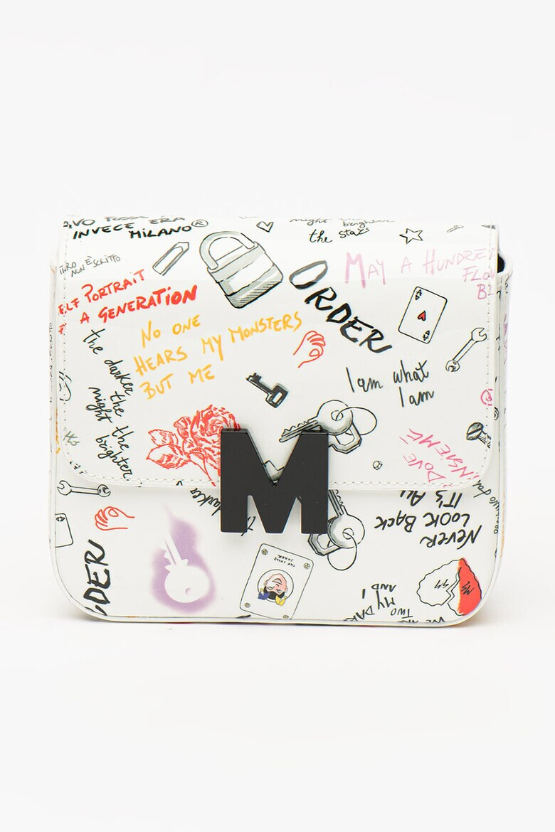MSGM Кожена чанта с фигурален десен - Pepit.bg