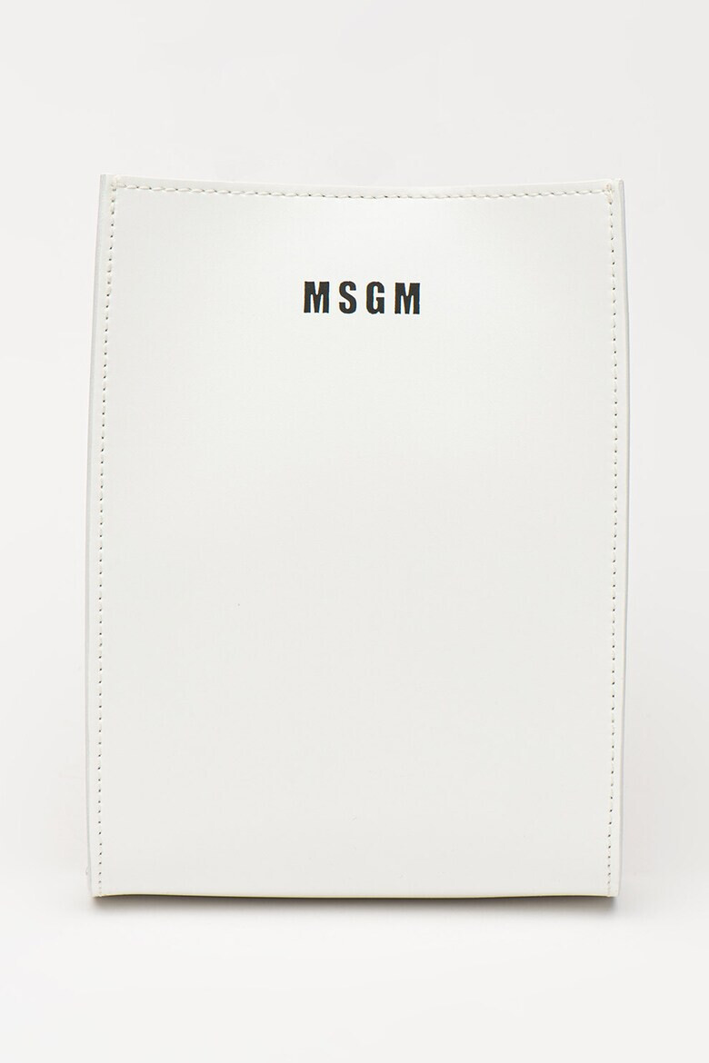 MSGM Кожена чанта с лого - Pepit.bg