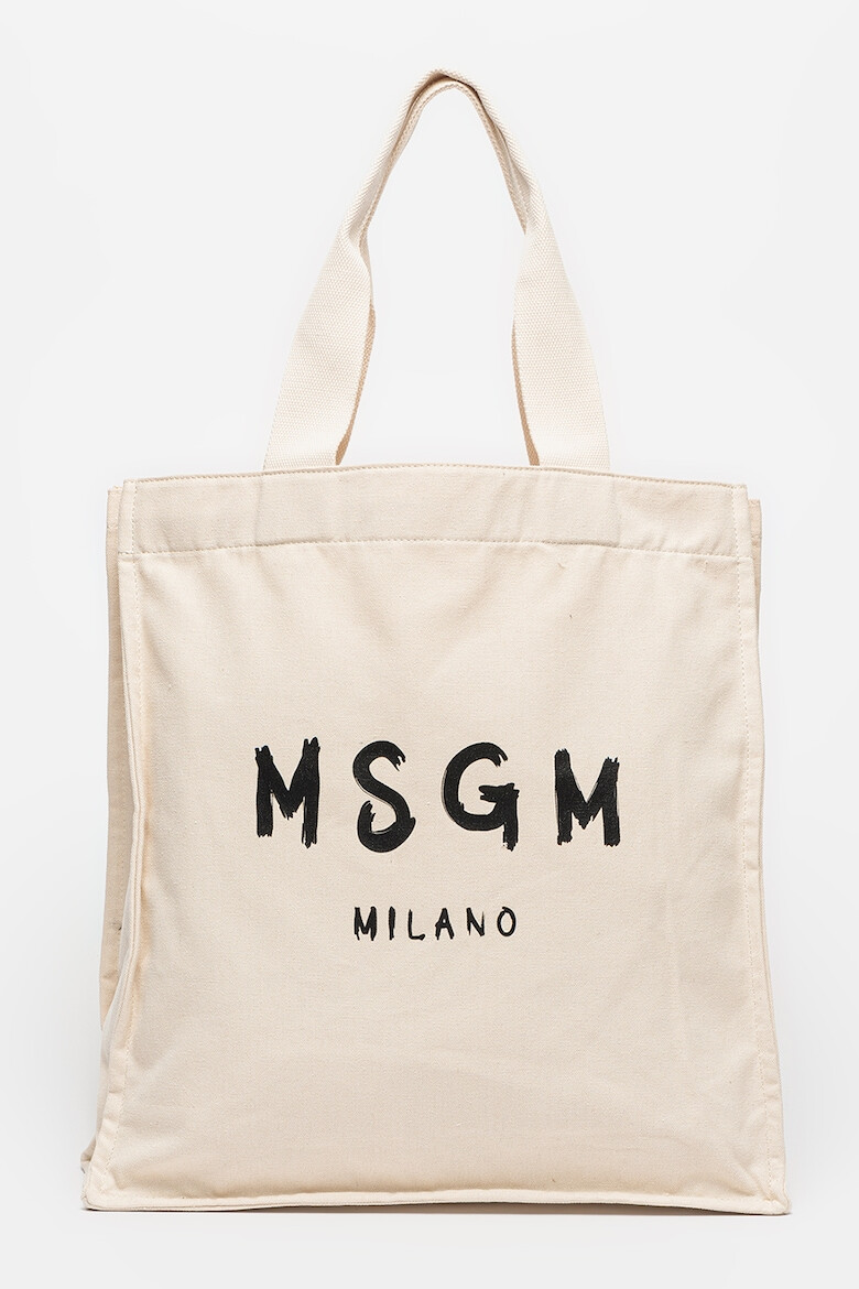 MSGM Памучна шопинг чанта с лого - Pepit.bg